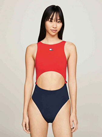 Tommy Hilfiger Cut Out One Piece Mayo Kadın