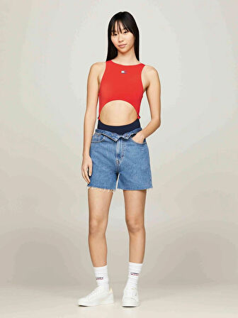 Tommy Hilfiger Cut Out One Piece Mayo Kadın
