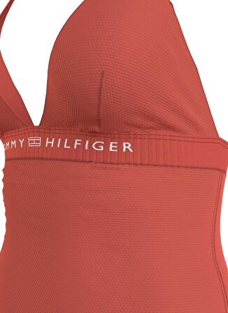 Tommy Hilfiger Kiremit Kadın Mayo HALTER ONE PIECE RP, XMS UW0UW05259