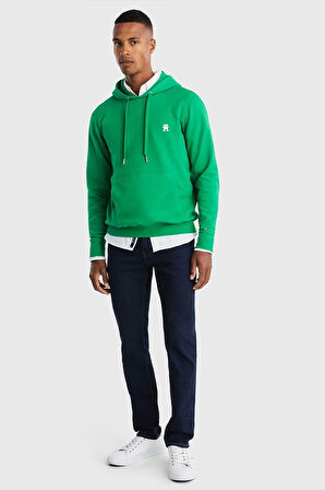 Tommy Hilfiger Erkek Monogram Yeşil Hoodie