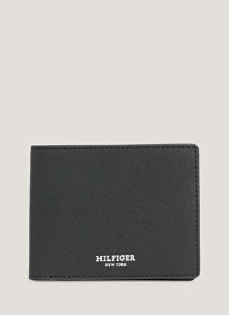 Tommy Hilfiger Siyah Erkek Cüzdan TH SAFFIANO MINI CC WALLET