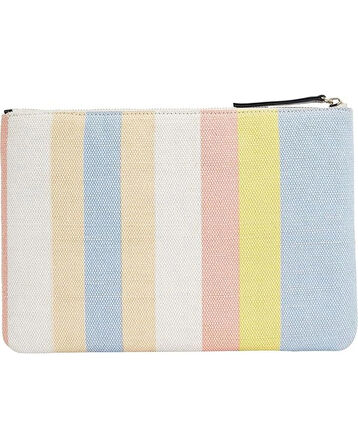 Tommy Hilfiger Th Beach Pouch Stripes Kadın Clutch