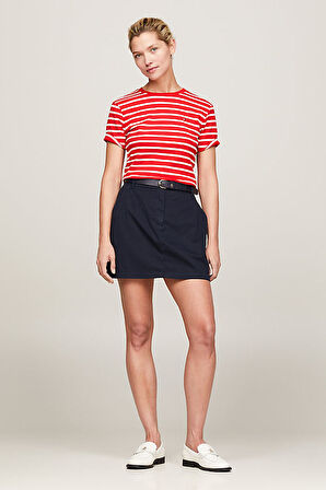 Kadın NEW SLIM CODY C-NK SS T-Shirt-Kırmızı | S