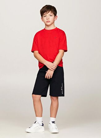 Tommy Hilfiger Lastikli Bel Normal Lacivert Erkek Çocuk Şort ESSENTIAL SWEATSHORTS