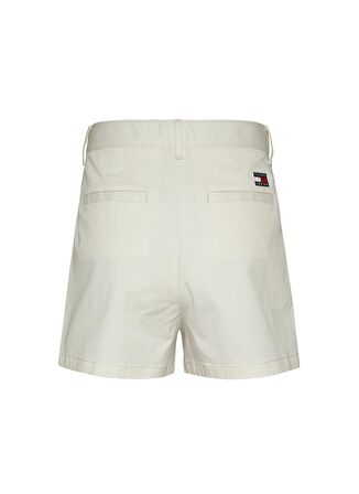 Tommy Jeans Normal Bel Normal Beyaz Kadın Şort TJW CLAIRE HR PLEATED SHORTS