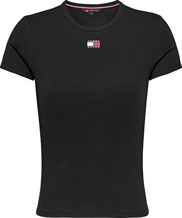 Kadın Tjw Slim Badge T-Shirt-Siyah | XL
