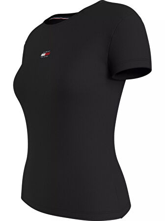 Kadın Tjw Slim Badge T-Shirt-Siyah | XL
