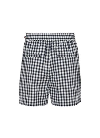 Tommy Jeans Lastikli Bel Normal Mavi Kadın Şort TJW GINGHAM SEERSUCKER SHORT