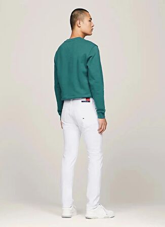Tommy Jeans Normal Bel Normal Beyaz Erkek Denim Pantolon DM0DM187461CE