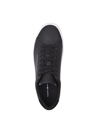 Tommy Hilfiger Siyah Erkek Sneaker TH COURT LEATHER