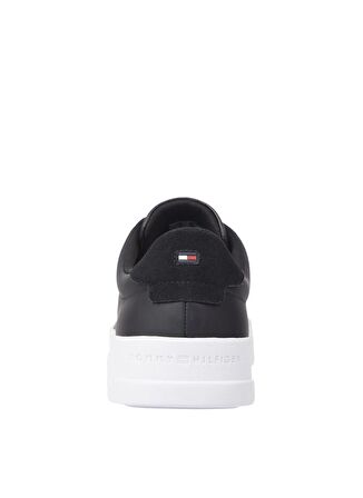 Tommy Hilfiger Siyah Erkek Sneaker TH COURT LEATHER