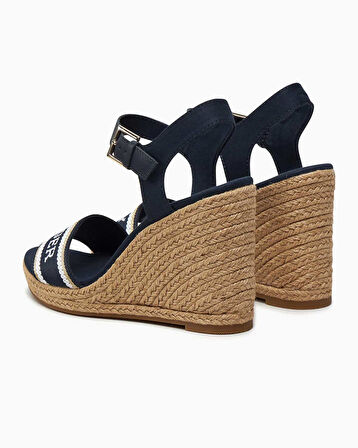 Tommy Hilfiger Mono Webbing Wedge Espadrilles Topuklu Sandalet