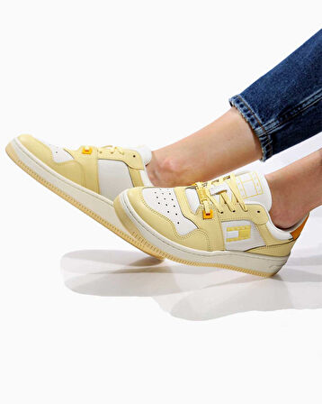 Retro Basket Tonal Logo Sneakers