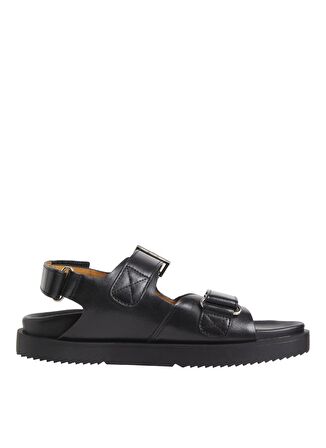 Tommy Hilfiger Deri Siyah Kadın Sandalet FW0FW07736BDS