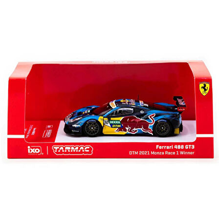 1:64 Diecast 488 Ferrari GT3 2021 DTM Monza Race 1nd Winner Tarmac Model Araba