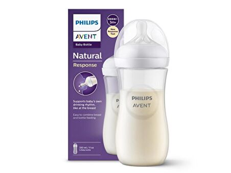 Philips Avent Natural Response PP Biberon 3 Ay+ 330ml SCY906/01