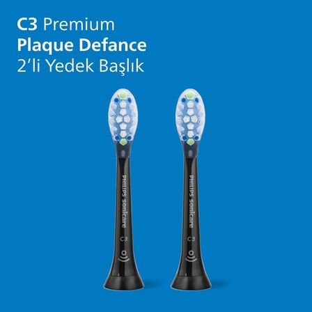  Philips Sonicare Premium Plaque Defence Yedek Başlık, 10 Kat Daha Fazla Plak Temizliği, Yumuşak Fır