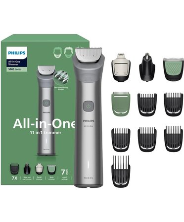 Philips All-In-One Trimmer 5000 Serisi MG5932/15, 11'ı 1 Arada Erkek Bakım Seti, Yüz Saç Vücut Için