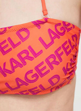 KARL LAGERFELD Pembe - Turuncu Kadın Bikini Üst 231W2209