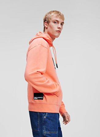 Kapüşon Yaka Pembe Erkek Sweatshırt 231D1850_KLJ LOGO HOODIE