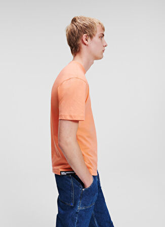 Karl Lagerfeld Jeans Bisiklet Yaka Pembe Erkek T-Shirt 236D1701_KLJ REGULAR BLURRED TEE