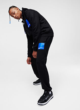 Kapüşon Yaka Siyah Erkek Sweatshırt 235D1803_KLJ REGULAR ZIP UP HOODIE