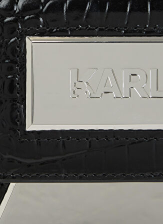 KARL LAGERFELD Siyah Kadın 25,5x15x6,5 cm Deri Çapraz Çanta 236W3187999