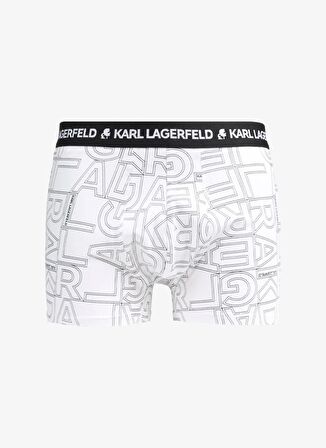 KARL LAGERFELD Mavi - Beyaz - Siyah Erkek Boxer 231M2103235