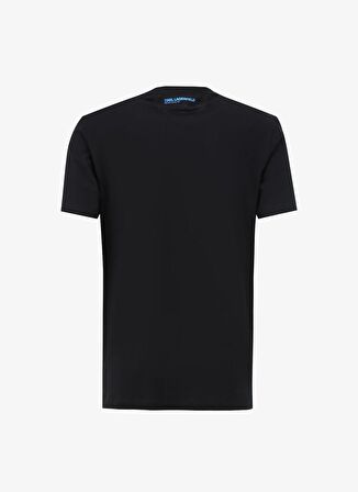 KARL LAGERFELD Bisiklet Yaka Baskılı Siyah Erkek T-Shirt 240M2204999