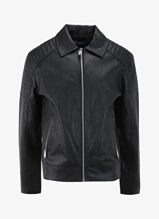 Siyah Erkek Mont 240D1501_KLJ FAUX LEATHER JACKET