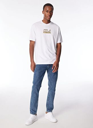 Beyaz Erkek T-Shirt 240D1701_KLJ REGULAR SSLV SKATE TEE