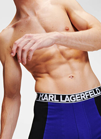 KARL LAGERFELD Mavi - Siyah Erkek Boxer 235M2113678