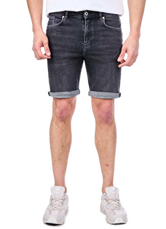 Karl Lagerfeld Jeans Gri Erkek Denim Şort 241D1116_KLJ SLIM DENIM SHORT