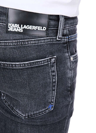 Karl Lagerfeld Jeans Gri Erkek Denim Şort 241D1116_KLJ SLIM DENIM SHORT