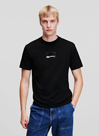 Karl Lagerfeld Jeans Siyah Erkek T-Shirt 241D1700_KLJ SLIM SSLV TEE