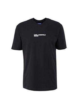 Karl Lagerfeld Jeans Siyah Erkek T-Shirt 241D1702_KLJ REGULAR KARL SSLV TEE