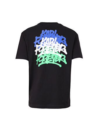 Karl Lagerfeld Jeans Siyah Erkek T-Shirt 241D1703_KLJ POCKET GRAFFITI TEE