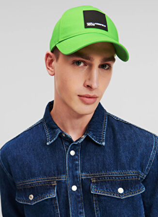 Karl Lagerfeld Jeans Yeşil Erkek Şapka 231D3401_COTTON CAP PATCH