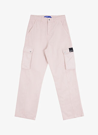 Karl Lagerfeld Jeans Düz Paça Krem Erkek Kargo Pantolon 245D1002_KLJ MIX MATERIAL UTILITY P