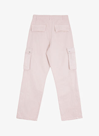 Karl Lagerfeld Jeans Düz Paça Krem Erkek Kargo Pantolon 245D1002_KLJ MIX MATERIAL UTILITY P