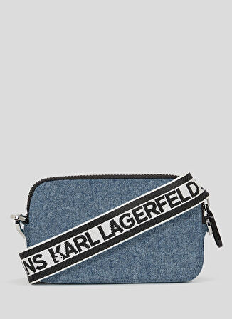 Karl Lagerfeld Jeans Mavi 17x11x2,5 cm Kadın Çapraz Çanta 245J3046