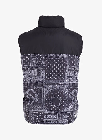 KLJ BLOCKED PUFFER VEST Baskılı Siyah Erkek Yelek 245D1504
