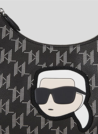 KARL LAGERFELD Kanvas Siyah Kadın Omuz Çantası 245W3064