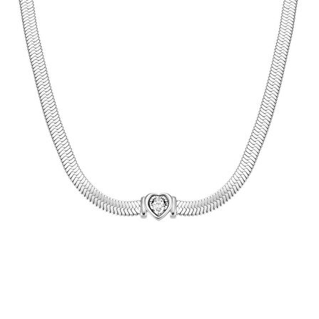 ROSEFIELD JNSWS.J1003 Kalp Kristal Taş Çelik Kolye
