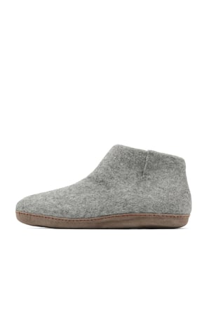 Gri Açık Keçe Tofvel Unisex ev terliği