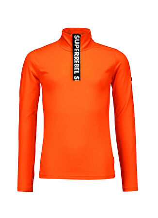 Super Rebel Düz Turuncu Kız Çocuk T-Shirt R409-6402-550-SPURT Ski sport jerse