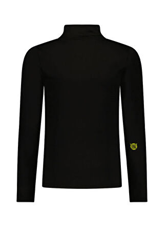 Super Rebel Düz Siyah Erkek Çocuk T-Shirt R409-6402-099s-SPURT Ski sport jers