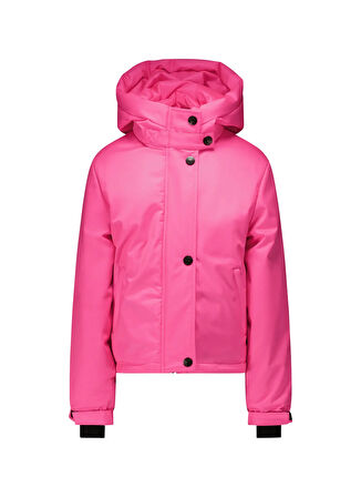 Super Rebel Pembe Kız Çocuk Kayak Montu R409-5208-TWISTER Girls twill hoode