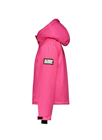 Super Rebel Pembe Kız Çocuk Kayak Montu R409-5208-TWISTER Girls twill hoode