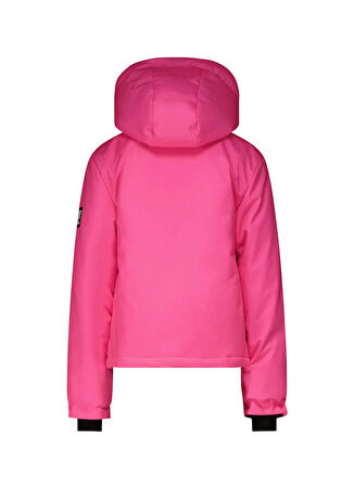 Super Rebel Pembe Kız Çocuk Kayak Montu R409-5208-TWISTER Girls twill hoode